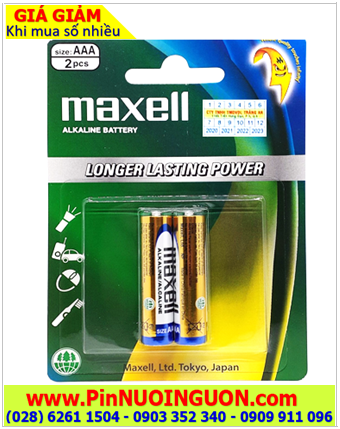 Maxell LR03(GD)2B _ Pin đũa AAA 1.5v Alkaline Maxell LR03(GD)2B  chính hãng (Loại Vỉ 2viên) _MẪU MỚI của NĂM